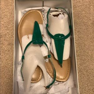 Women’s patent leather sandals